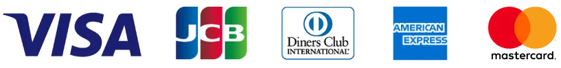対応可能クレジット：VISA,MASTER,JCB,AMERICANEXPRESS,DinnersClub