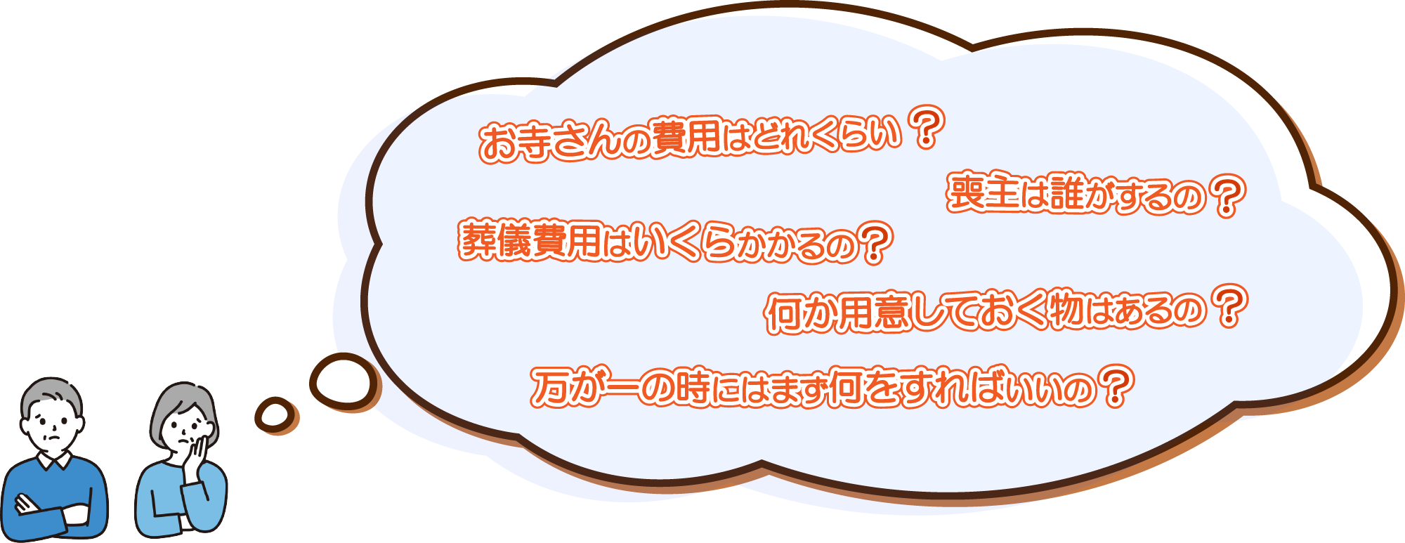 葬儀の悩みイメージ