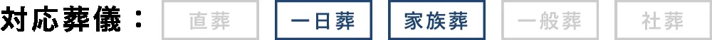 対応できる葬儀の種類 